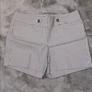 White House Black Market Black and White Bermuda Shorts